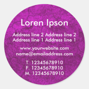 Planet roze bedrijf/profiel ronde sticker