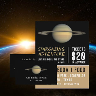 Planet Saturn, Planetarium Event Adverteren Flyer