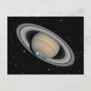 Planet Saturn Starry Sky Briefkaart