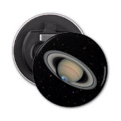 Planet Saturn Starry Sky Button Flesopener (Voorkant)