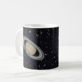 Planet Saturn Starry Sky Koffiemok (Voorkant links)