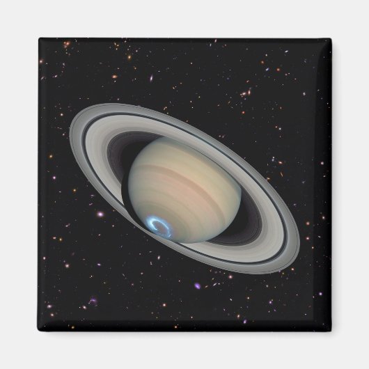 Planet Saturn Starry Sky Magneet (Voorkant)