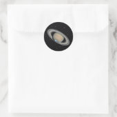 Planet Saturn Starry Sky Ronde Sticker (Tas)