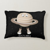 Planet Saturn & Stars Accent Kussen (Achterkant)