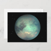 Planet Saturn's Moon Titan Briefkaart (Voorkant / Achterkant)