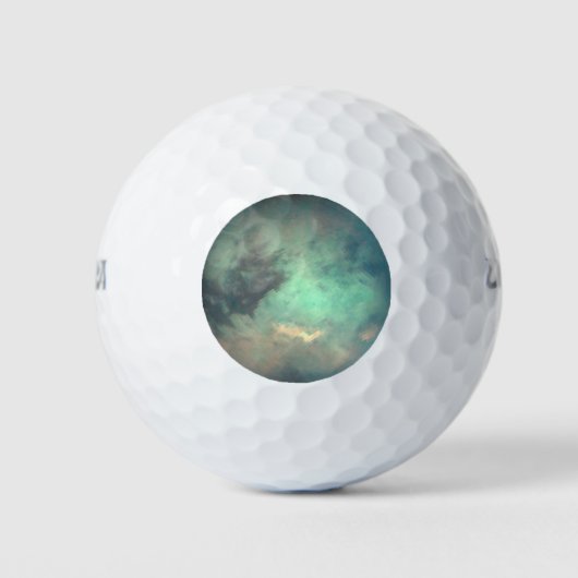 Planet Saturn's Moon Titan Golfballen (Voorkant)