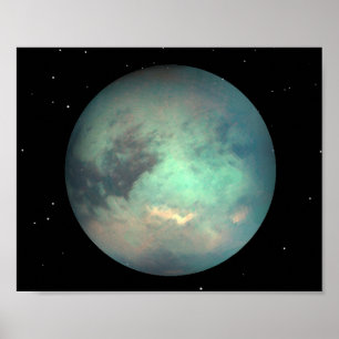 Planet Saturn's Moon Titan Poster