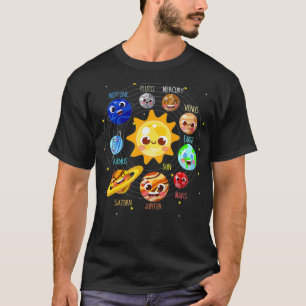 Planet Space Pluto Kinder Future Astron T-shirt