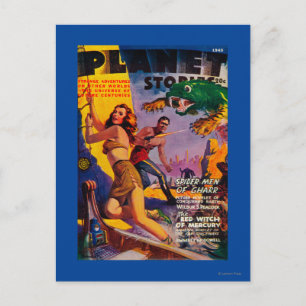 Planet Stories Magazine Cover 5 Briefkaart