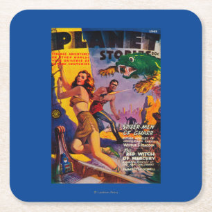Planet Stories Magazine Hoesje 5 Vierkante Kartonnen Onderzetter