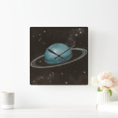Planet Uranus Astronomy-lovers Wall Clock Vierkante Klok (Huis)