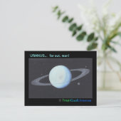 Planet URANUS briefkaart (Staand voorkant)