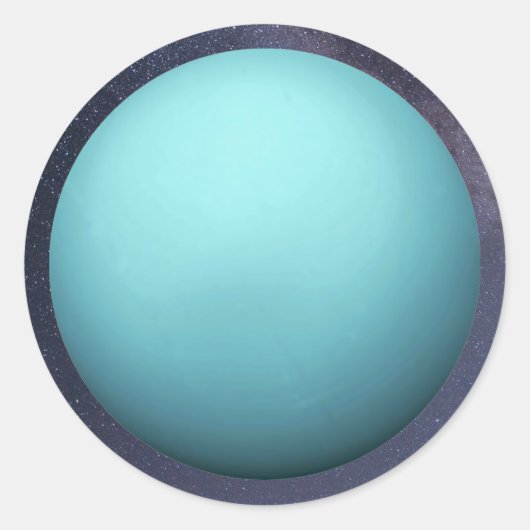 Planet Uranus Classic Round Sticker (Voorkant)