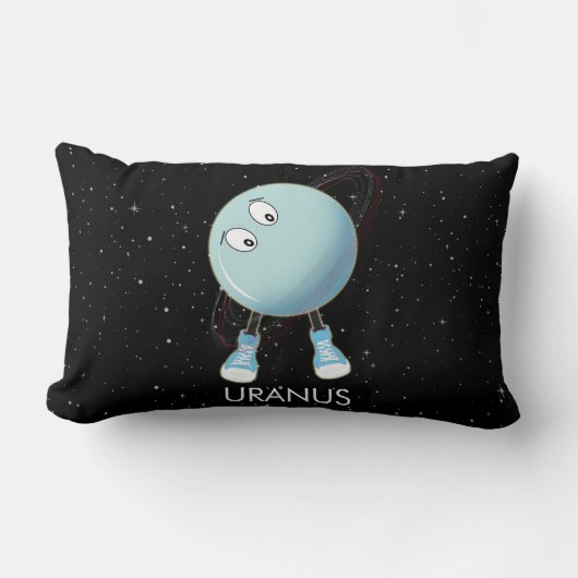 Planet Uranus en sterren Kussen (Voorkant)