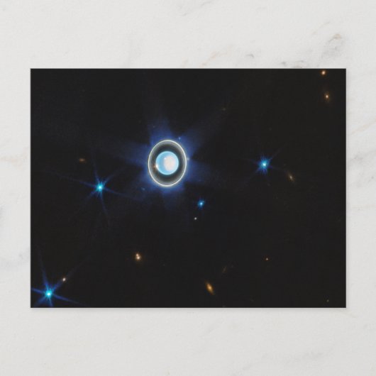 Planet Uranus met Afbeelding van Rings en Moons JW Briefkaart (Voorkant)