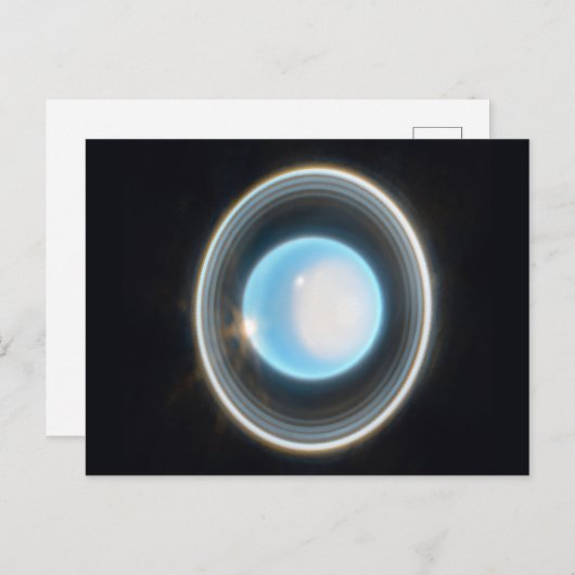 Planet Uranus met Afbeelding van Rings JWST Briefkaart (Voorkant / Achterkant)