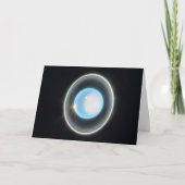 Planet Uranus met Afbeelding van Rings JWST Kaart (Voorkant)