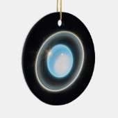 Planet Uranus met Afbeelding van Rings JWST Keramisch Ornament (Rechts)