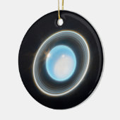 Planet Uranus met Afbeelding van Rings JWST Keramisch Ornament (Links)