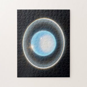 Planet Uranus met Afbeelding van Rings JWST Legpuzzel
