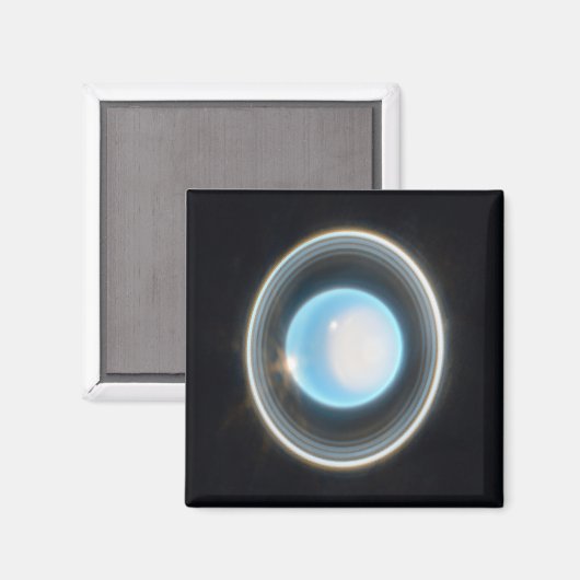 Planet Uranus met Afbeelding van Rings JWST Magneet (Voorkant / Achterkant)