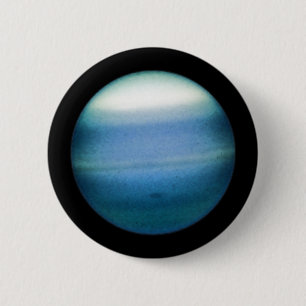PLANET URANUS natuurlijk (zonnestelsel) ~ Ronde Button 5,7 Cm