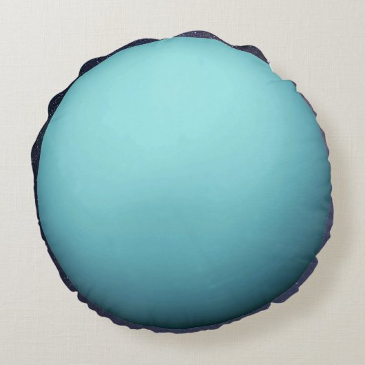 Planet Uranus Rond Kussen (Achterkant)