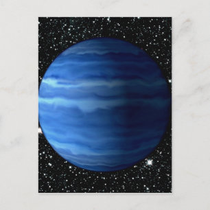 PLANET URANUS v.2 sterren achtergrond (zonnestelse Briefkaart
