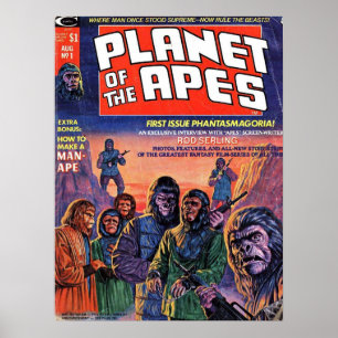 Planet van het boek Apes Comic Poster