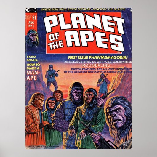 Planet van het boek Apes Comic Poster (Voorkant)