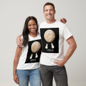 Planet Venus en sterren T-shirt (Unisex)