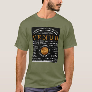 Planet Venus Gedetailleerde astronomie T-shirt