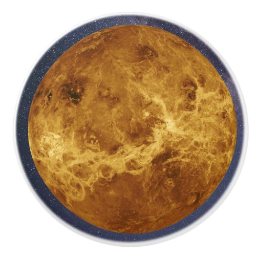 Planet Venus Keramische Knop (Voorkant)