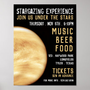 Planet Venus, Planetarium Event Adverteren Poster