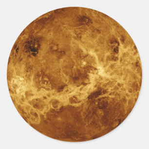 PLANET VENUS RADAR VERSIE (zonnestelsel) ~ Ronde Sticker