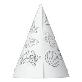 Planet Verjaardagsfeestje Pet Feesthoedjes (Achterkant)