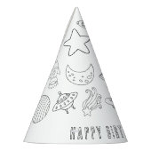 Planet Verjaardagsfeestje Pet Feesthoedjes (Links)