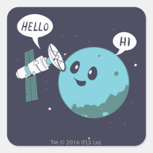 Planet Vierkante Sticker