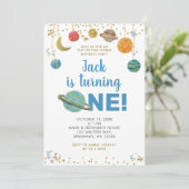 Planet Zonnestelsel Verjaardagsfeest Kaart (Staand voorkant)