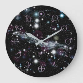 Planetaire glyphs Deep Space Astronomy Clock Grote Klok