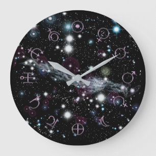 Planetaire glyphs Deep Space Astronomy Clock Grote Klok