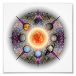 Planetaire Mandala Foto afdrukken Afdruk
