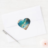 Planetaire Nevel Hart Sticker (Envelop)