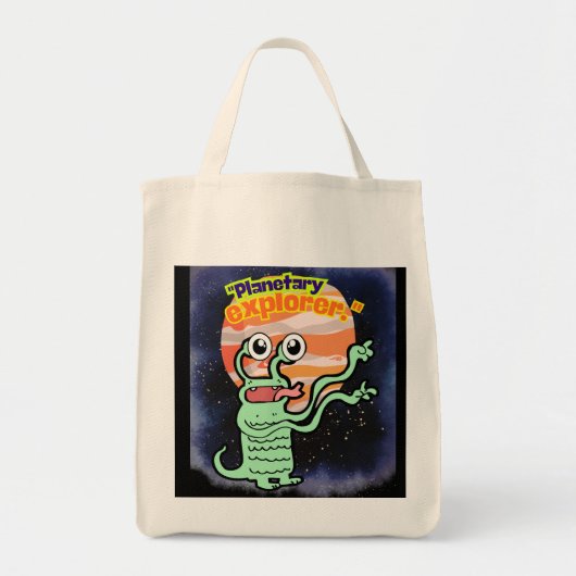 PLANETAIRE ONTDEKKINGSREIZIGER TOTE BAG (Voorkant)