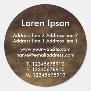 Planetaire Terrain Business / Profiel Ronde Sticker