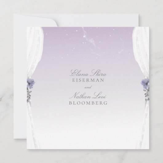 Planétarium Chuppah Faire-part de mariage (Dos)