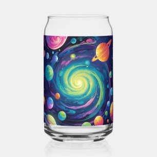 Planetary Spin Beer Can Blikvorm Glas