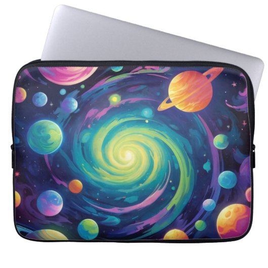Planetary Spin Electronics Bag Laptop Sleeve (Voorkant)