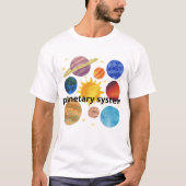 Planetary System Design | Creative Space Art  T-shirt (Voorkant)