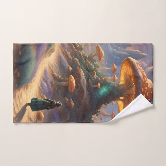 Planète de champignons magiques (Serviette à main)